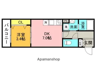 Sパレス【105号室】の間取り