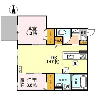 D-residence八幡町【1階】の間取り