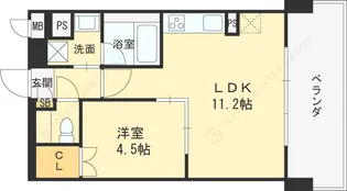 大阪府寝屋川市八坂町【マンション】の間取り