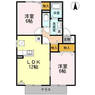 ガーデンビレッジA棟【1階】の間取り