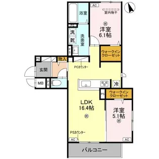 D-residence桜井【3階】の間取り