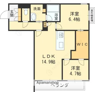 シャーメゾン サイビータ【2階】の間取り