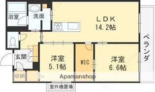 シャーメゾン サイビータ【3階】の間取り