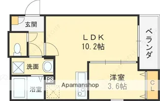 ジーメゾン枚方走谷ルクシエ【3階】の間取り