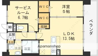 大阪府八尾市末広町4丁目【マンション】の間取り