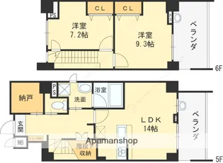 Forelsket【5階】の間取り