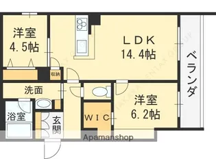 シャーメゾン ベル プレジール【205号室】の間取り