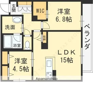 シャーメゾン ベル プレジール【303号室】の間取り