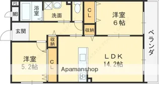 REコート【3階】の間取り