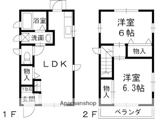 大阪府高槻市東和町【一戸建】の間取り