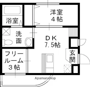 LA・PORTE【12号室】の間取り