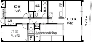フェア・フィールド【308号室】の間取り