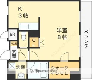 ラ カステル メウ【701号室】の間取り