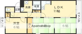 ウエストハイツP2【302号室】の間取り