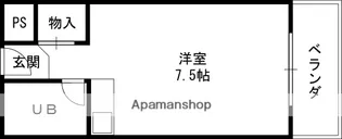 光栄ハイツ古曽部【207号室】の間取り