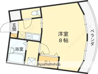 アップルハイツ南芥川【406号室】の間取り