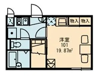 レオパレスNKサウスキャッスル【207号室】の間取り