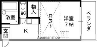 ローリエ土橋【201号室】の間取り