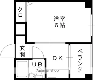 エヴァーグリーン・タナカ【401号室】の間取り