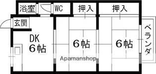 清雄ハイツ【1階】の間取り
