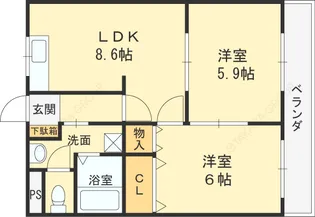 パーム・ヒルズ【3階】の間取り