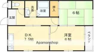 シエテ高槻【201号室】の間取り