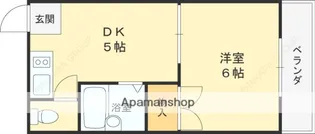 カルムウエスト【101号室】の間取り