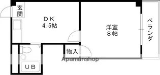 ハイツ88【405号室】の間取り
