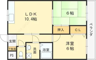 メゾン飛鳥【401号室】の間取り