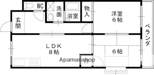 レジデントヒラノ【302号室】の間取り