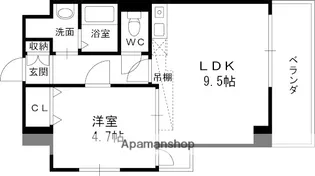 M‘PLAZA門真駅前【2階】の間取り