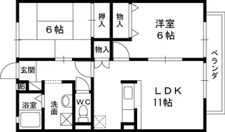 サニーヒルモリイ【1階】の間取り