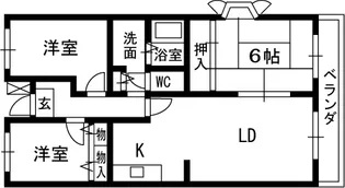大阪府枚方市茄子作2丁目【マンション】の間取り
