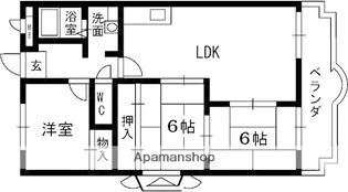 大阪府枚方市宇山町【マンション】の間取り