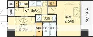 大阪府大阪市北区中津6丁目【マンション】の間取り