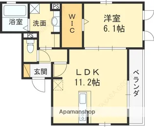 アップル城北【203号室】の間取り