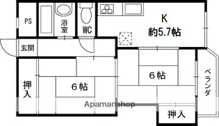 くさかマンション【1F号室】の間取り