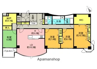 メロディーハイムエクセル石切【201号室】の間取り
