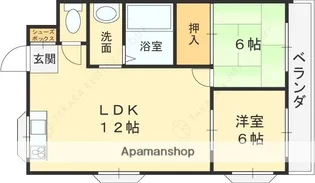 フリーデン【202号室】の間取り