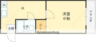 ブエナビスタ瓢箪山【207号室】の間取り
