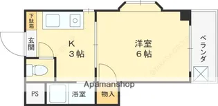 ファースト瓢箪山【308号室】の間取り