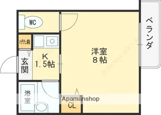 ベルジュネス【3階】の間取り