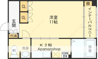 シンワ・パーレ【1階】の間取り