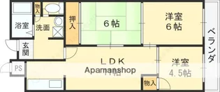 AUBURN石切(オーバンイシキリ)【104号室】の間取り