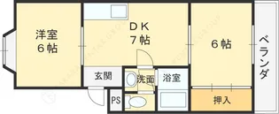 ツイン石切Ⅱ【203号室】の間取り