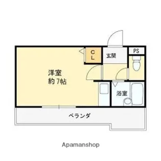 ロイヤルメゾン【407号室】の間取り