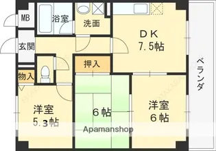 鴻池クレスト【3階】の間取り