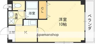プルメリアコート【204号室】の間取り