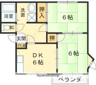 フレグランス小阪【2階】の間取り