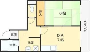 大阪府東大阪市中小阪5丁目【マンション】の間取り